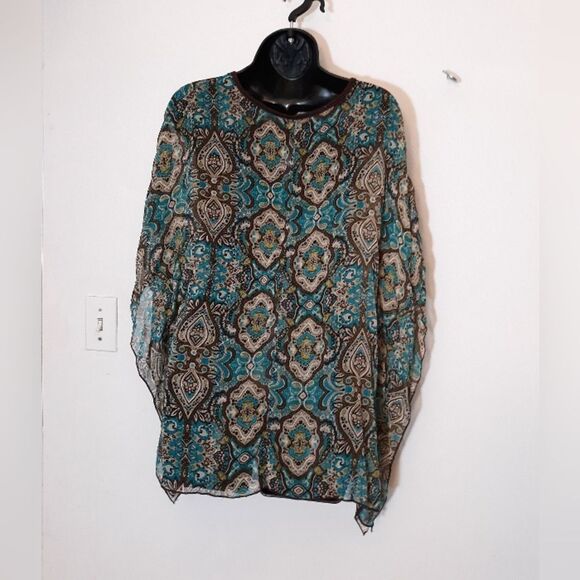 Julie's Closet sheer poncho blouse - Picture 7 of 7